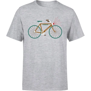 Broom Wagon Rudolph Bike Men's Christmas T-Shirt - Grey - M - Grey