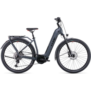 Cube Touring Hybrid EXC 500 Electric Bike Easy Entry 2022 Grey Red