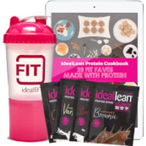 IdealFit IdealLean x4 Protein Sample Packs, Free Shaker and 28 Protein Recipe e-Book - Child
