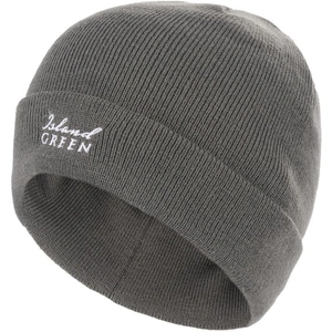 ISLAND GREEN MENS KNITTED BEANIE HAT - CHARCOAL - ONE SIZE