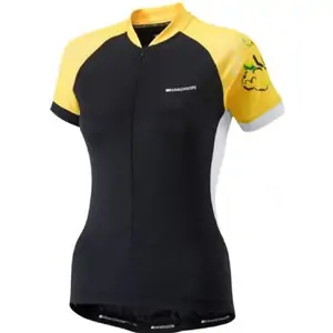 Madison Keirin Womens Short Sleeve Jersey Size 10 - Black/vibrant yellow