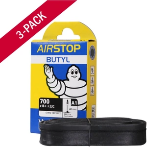 Michelin A1 Airstop Road Inner Tube - Multipack - 700c x 18-25mm - Presta 52mm - 3 Pack
