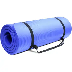PROIRON 15mm High Density Exercise Mat with Carrying Strap - Blue