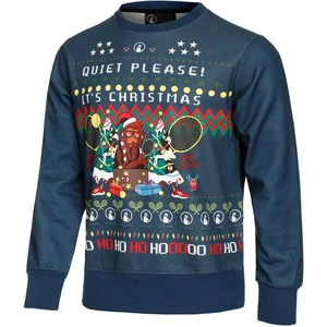 Quiet Please Ugly Christmas Sweatshirt Men blue, size: M