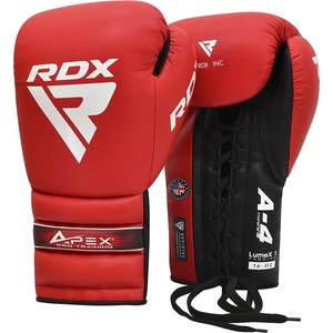 RDX APEX A4 Lace up Training/Sparring Boxing Gloves Red 10oz