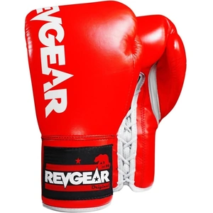 Revgear F1 Competitor Professional Boxing Fight Gloves Red White Red 8oz