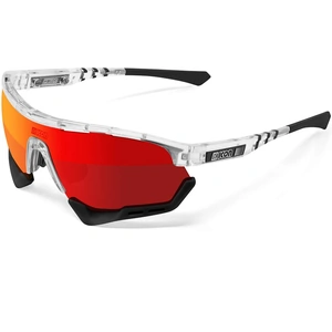 Scicon Aerotech XL Road Sunglasses - Crystal Gloss/SCNPP Multimirror Red
