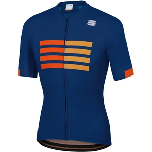 Sportful Wire Jersey - S - Blue Twilight/Fire Red/Gold