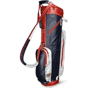 Sun Mountain Leather Cart Bag Navy-White-Red