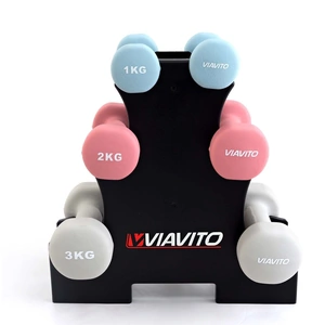 Sweatband Viavito 12kg Dumbbell Weights Set with Stand