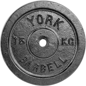 Sweatband York 15kg Black Cast Iron 1Inch Plate