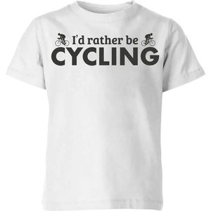 The Dad Collection I'd Rather be Cycling Kids' T-Shirt - White - 11-12 Years