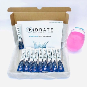 Product Name: ViDrate 20 Pack Product Info: 20 x ViDrate sachets Delivery: All UK orders over £20 FREE! (3-5 Working Days) £2.99 Under £20. Product Description: This ViDrate 20 Pack of electrolyte sachets comes in a choice of 20 sachets